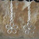 Long Flower Link Dangle Ear..