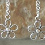Long Flower Link Dangle Ear..