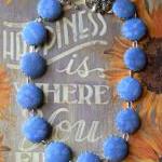 Fabric Button Necklace