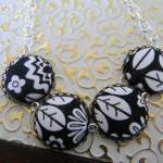 Fabric Button Necklace