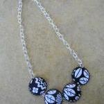 Fabric Button Necklace