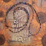 Long Beaded Flower Necklace..