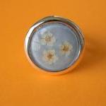 Silver Flower Adjustable Ri..