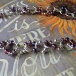 Glass Beaded Linked Necklac..