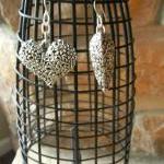 SIlver Puffy Heart Flowered..