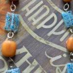 Glass Beaded Silver Heart N..