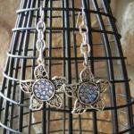 Silver Flower with Swarovsk..