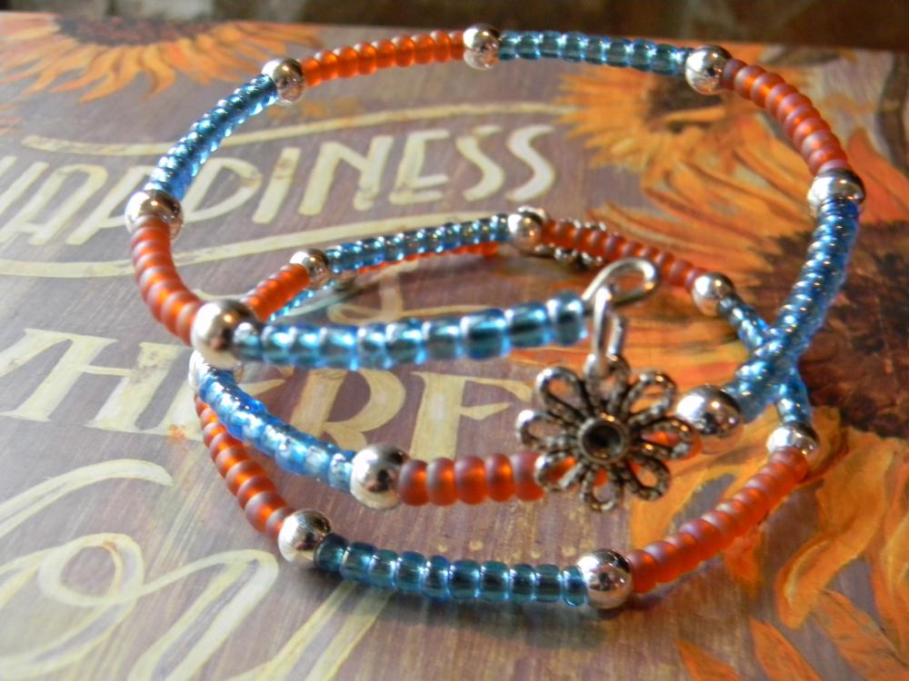 Glass Beaded Wrap Around Bracelet/Anklet